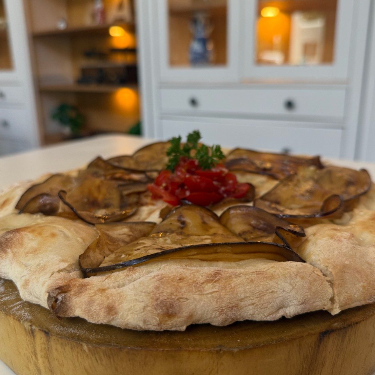 Vegan Focaccia with Eggplants.