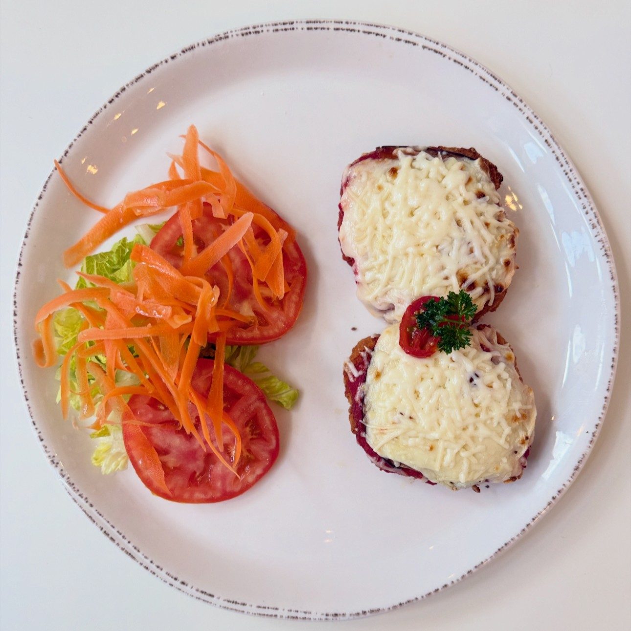 Vegan Milanese alla Parmigiana.